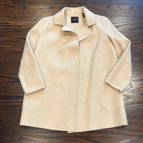 Theory Wool and Cashmere Coat Beige Size Small - Picture 1 of 5